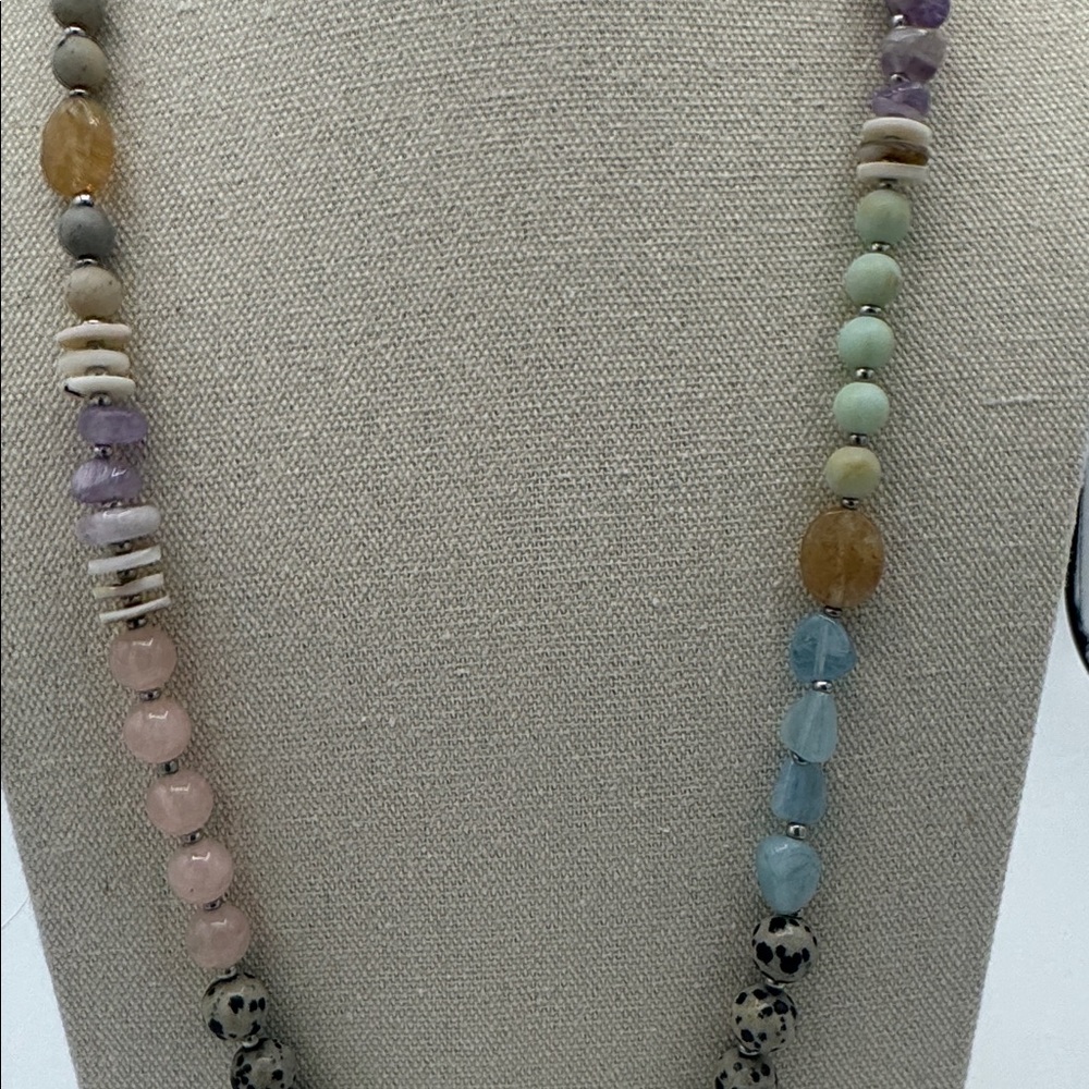 J. Jill Multicolor Beaded Necklace Boho Natural Stone  (BR1313/3) - Picture 5 of 11